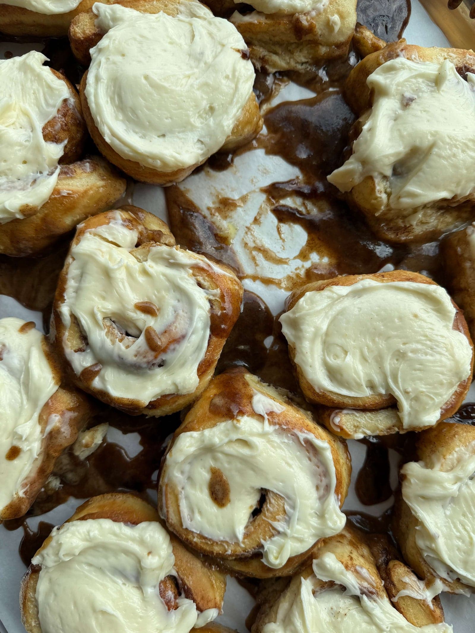 Pecan sticky buns dripping with caramel